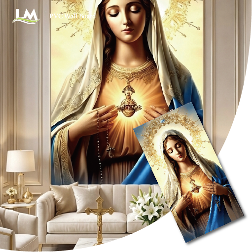 แผ่นปิดพีวีซีแบบมีกาวติดกระเบื้อง-